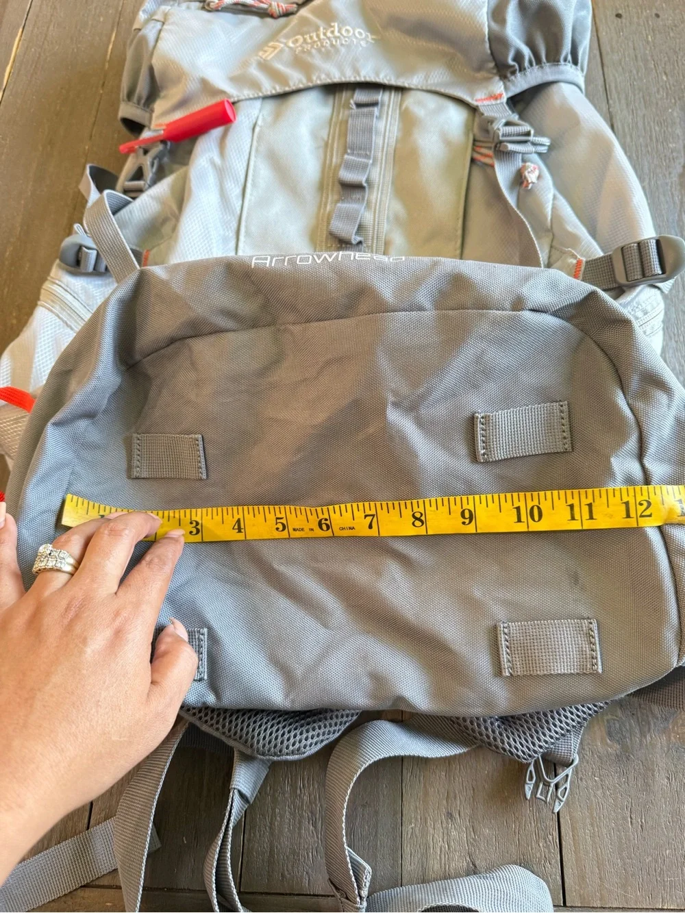 Outdoor Products Arrowhead Hiking Backpack Gray Lightweight Camping Daypack
